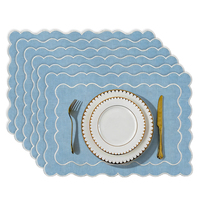 Sets de table en tissu personnalisés haut de gamme, sets de table de mariage en lin brodé de luxe pour table à manger