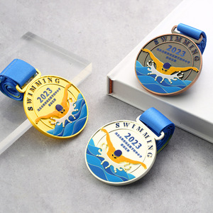 Medalla Deportiva de Metal 3D Personalizada, Medalla de Placa para Actividades Comunitarias, Natación, Escuela, Empresa, Equipo, Oro, Plata, Bronce - Product Image 2