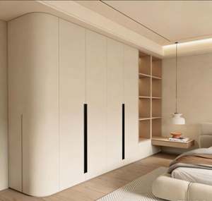 Armario Independiente Moderno y Minimalista Personalizado BALOM, Diseño sin Manijas, Puerta con Bisagras, Función de Cierre Suave, para Sala de Estar - Product Image 5