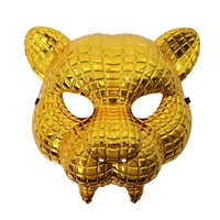 Nouveau masque de léopard doré Animal d'horreur vente chaude accessoires de danse en plastique PVC Halloween carnaval fête Costumes de jeu de rôle