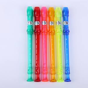 Percussion musicale légère pour enfants école écologique <span class=keywords><strong>6</strong></span> <span class=keywords><strong>trous</strong></span> Montessori jouets enfants flûte à <span class=keywords><strong>bec</strong></span> en plastique pour bébé enregistreur - Product Image 1