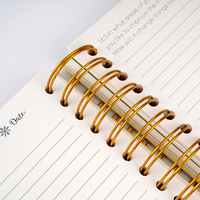 Impression personnalisée de logo en couleur couverture rigide non datée A5 reliure à spirale maman fille journal de la vie quotidienne coffret cadeau