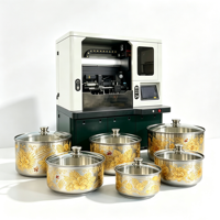 Imprimante numérique 3D UV rotative à 360° pour la production en un seul passage de pots et ustensiles de cuisine en verre/céramique/métal/plastique de grand diamètre
