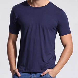 T-shirt personnalisé de qualité supérieure pour hommes avec votre logo 95% Tissu tricoté respirant en bambou et élasthanne 5% Style uni - Product Image 2