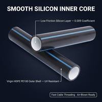Micro-conduit en PEHD de 16 mm avec âme en silicone SN4 pour fibre optique soufflée par air, pour FTTH souterrain, télécommunications, couleur OEM