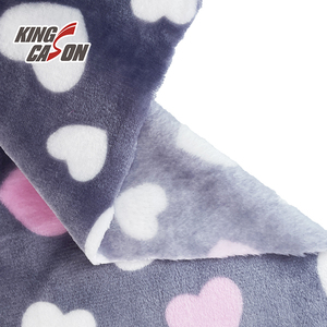 KINGCASON Proveedor de telas 100 Poly Two Side Brush 1,6 M Personalizado Corazón Impreso Suave Cómodo Franela Tela de lana para niños - Product Image 3