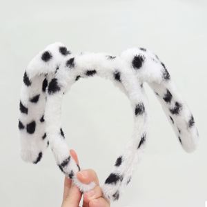 Animal Cosplay Costume Fluffy Faux Fu Dalmatian Dog Ears <b>Headband</b> - Product Image 2