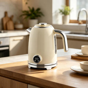 Electric <b>Kettle</b> 1.7L with Temperature Gauge Fast Boiling Electric Tea <b>Kettle</b> Stainless Steel Retro-Style Hot Water <b>Kettle</b> - Product Image 2
