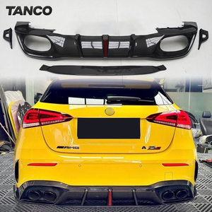 Difusor Trasero de Fibra de Carbono Estilo <span class=keywords><strong>A</strong></span> para <span class=keywords><strong>Mercedes</strong></span> <span class=keywords><strong>Benz</strong></span> Clase <span class=keywords><strong>A</strong></span> W177 <span class=keywords><strong>Hatchback</strong></span> A200 A220 A250 A35 A45 AMG 2018+ - Product Image 1