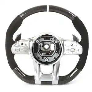 Рулевое колесо из натурального углеродного волокна подходит для Mercedes Benz AMG W204 W205 W211 AMG на заказ Автомобильное рулевое колесо