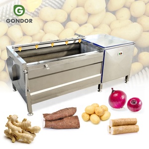 Máquina Comercial de Última Generación para Lavar y Pelar Frutas, <span class=keywords><strong>Verduras</strong></span>, Yuca y Rábanos para Pequeños Agricultores - Product Image 1