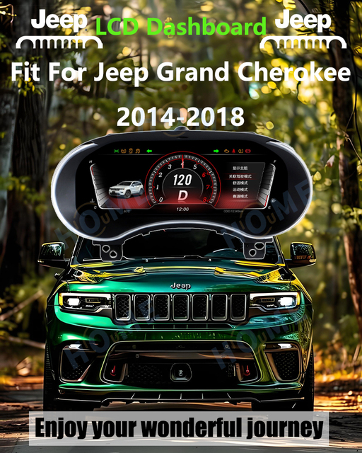 Wireless CarPlay Car Instrument Display Digital Dashboard Screen for Jeep Grand Cherokee 2011-2018 Virtual Panel Speedometer