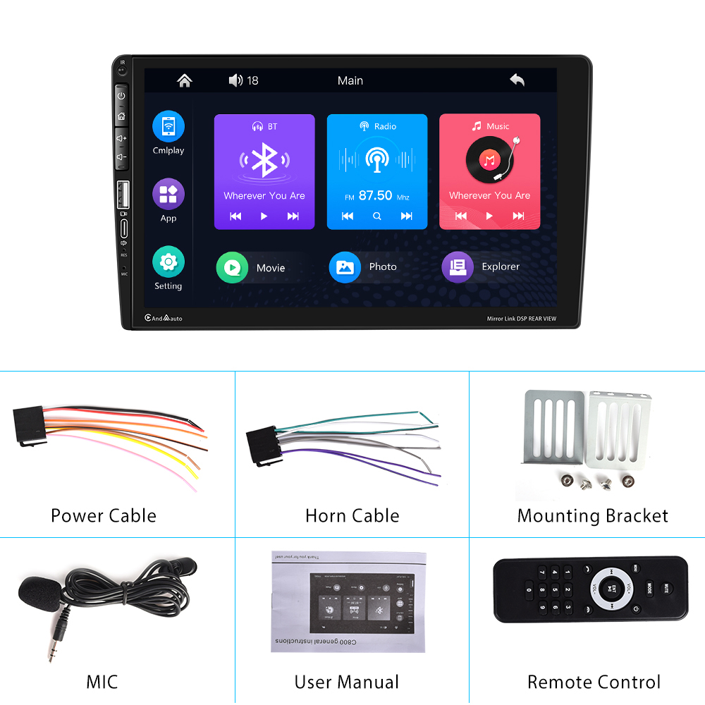 Autoradio 1 Din Con Mirror Link - Touchscreen 5" Bluetooth E Telecamera - Foto 9