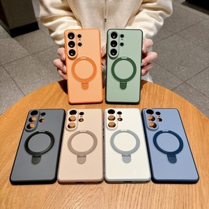 High Quality Matte Frosted Magnetic Ring Mobile <b>Phone</b> case for Samsung S26 ultra S25 S24 S23 Plus Shockproof Bracket Back Cover - Product Image 1