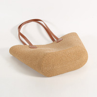 Ensemble Chapeau de Paille et Sac Tressé Grande Capacité – Accessoires Assortis pour Plage, Voyage en Plein Air, Vacances en Bord de Mer et Loisirs