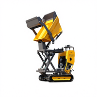 Mini-dumper hydraulique compact à chenilles de 0,5 tonne à chargement automatique, haute efficacité, prix usine, prix bas
