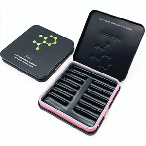 Child Proof Custom Printed Childproof Tin Box Small Metal Tin Cigar Can Tin Container For Preroll and Flower Weed Packaging