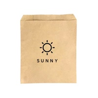 Sac en papier kraft blanc et brun recyclable personnalisé, refermable à chaud sur trois côtés, emballage plat, pochette artisanale pour marchandises, petit sac à friandises