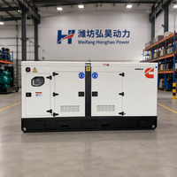 Genset Diesel Ultra-Senyap Weichai 50KVA/100KVA/200KVA dengan Kabin Kedap Suara untuk Instalasi Luar Ruangan, Mesin 220/380V