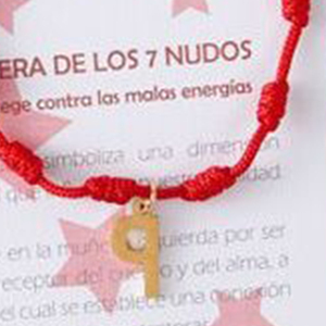 Tobillera con diseño simbólico de siete estrellas, nudo de cuerda roja de acero inoxidable, amuleto protector para mujeres y niñas - Product Image 5
