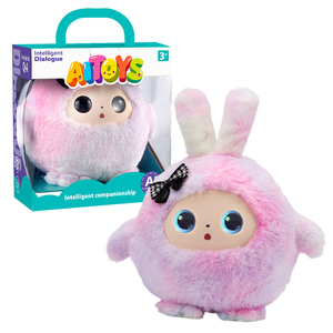 Robot jouet IA multilingue, poupée en peluche douce intelligente et parlante avec contrôle par application et yeux dynamiques - Product Image 2