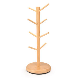 Porte-gobelet en bois de bambou multicouche Support de rangement de bureau rotatif Tasses à café Spot Wholesale <span class=keywords><strong>New</strong></span> <span class=keywords><strong>Design</strong></span> Coffee <span class=keywords><strong>Storage</strong></span> <span class=keywords><strong>Cage</strong></span> - Product Image 2