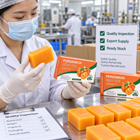 Savon en barre de 100g au kaki en gros, OEM & ODM, déodorant corporel naturel pour l'élimination des odeurs corporelles et de la transpiration des pieds, approvisionnement direct usine