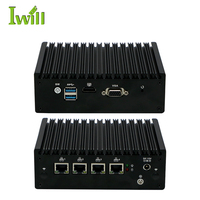 Mini enrutador de PC de hardware de Firewall de diseño sin ventilador personalizado con 4 * Lan pfsense
