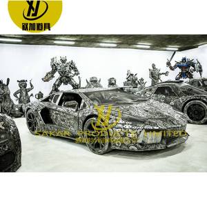 Escultura <span class=keywords><strong>de</strong></span> Robot Abstracta Moderna Hecha a Mano <span class=keywords><strong>de</strong></span> Acero Inoxidable para Decoración <span class=keywords><strong>de</strong></span> Jardín Exterior, Hecha con Metal Reciclado, Estilo Ángel Antiguo - Product Image 5