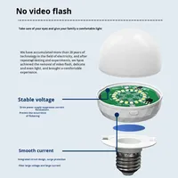 Ampoule LED Intelligente Rechargeable avec Télécommande, Luminosité et Température de Couleur Réglables, Culot E26/E27, Alimentation DC PC pour Éclairage Portable