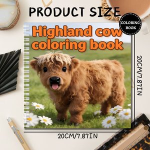 Cuaderno Espiral Personalizado con Diseño de Vaca de las Tierras Altas, Libro de Actividades Creativas y Divertidas para Niños, Servicio de Impresión Personalizada - Product Image 5