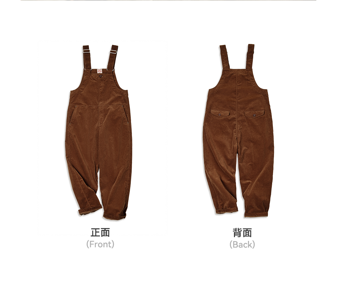 【THEAIRTOWN】corduroy overall★ Maden Men's Trousers - Autumn Winter American Vintage Corduroy