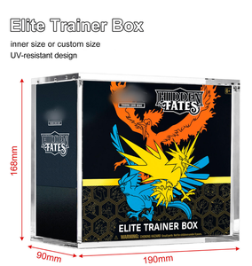 Boîte de protection magnétique en acrylique/PS pour cartes Pokémon, <span class=keywords><strong>ETB</strong></span>, MTG, et blind box, compatible avec les boîtes d'entraînement Elite transparentes - Product Image 1