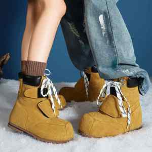 Wide-Toe Tube Boots | Elevator Boots | Men's Women's Autumn Winter Couple's High-Street Niche-Designed Breathable Anti-Slip - Product Image 2