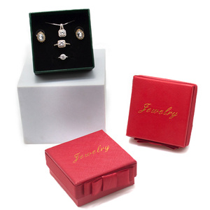 Caja de Regalo Vintage con Tapa Dorada en Relieve, Diseño Cielo y Tierra, 7*7 cm, Lazo Lateral, Cinta de Mariposa, Caja para Joyería, Pendientes, Anillos, Navidad - Product Image 6