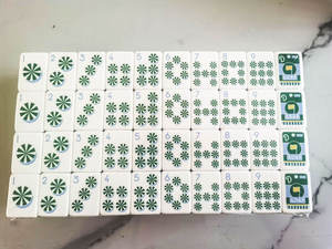 Set Personalizzato di 160 Tessere in Acrilico per Mahjong American Blue Golf, un Lussuoso ed Elegante Gioco da Tavolo per 4 Giocatori - Product Image 4