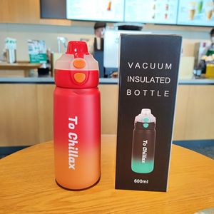 To Chillax Stainless Steel Water <b>Bottle</b> 316 Gradient Design Insulated With Straw For Everyday Use - Product Image 4