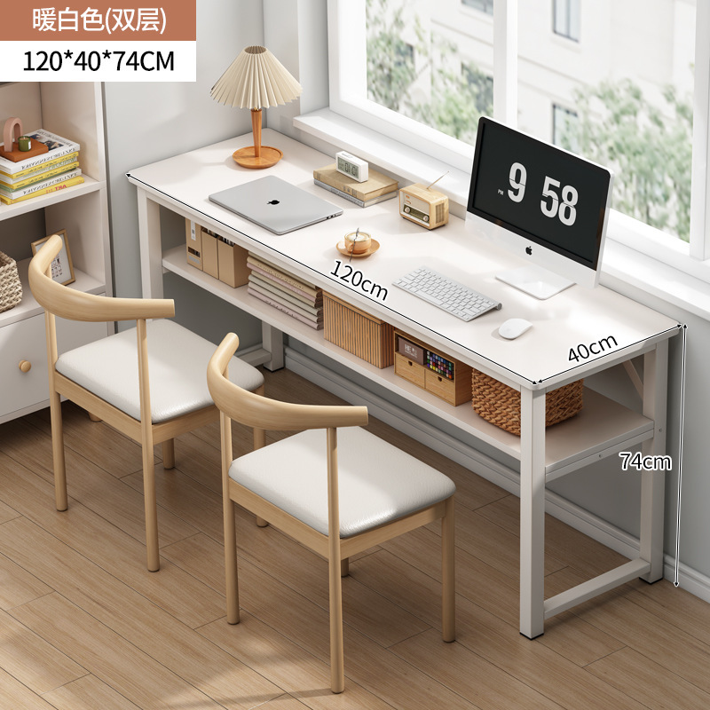 [ท่อเหลี่ยม] สองชั้น สีขาวอบอุ่น ขนาด 120*40 ซม.