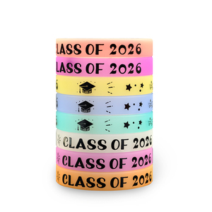 Classe de 2026 Bracelets en silicone Bracelets de remise des diplômes Célébration Félicitations Grad Bracelet pour les enseignants Étudiants Articles de fête - Product Image 2