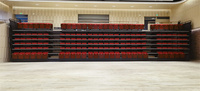 Tribunes de basketball escamotables automatiques pour intérieur, sièges mobiles durables avec garantie de 5 ans pour gymnases, arènes et événements sportifs