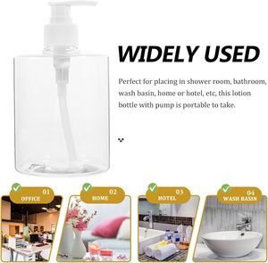 Bouteilles en plastique PET de haute qualité de 300 ml et 500 ml pour le shampooing, l'après-shampooing, le gel douche, les cosmétiques, les lotions - Product Image 3