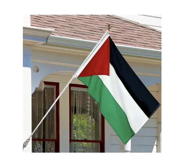 Drapeau palestinien palestinien personnalisé en polyester 100% de bonne qualité en gros