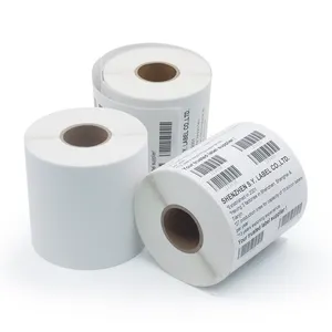 Custom 100*150 White Label 100x150x350 Direct Thermal Blank Shipping Sticker 100 Labels Roll For Zebra Printer