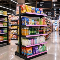 Direktverkauf ab Werk Schnell Installierbare Metall-Stahlregale Langlebige Display-Gondelregale Großformatige Supermarktregale