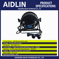 Projecteur LED étanche IP65 18x15W RGBWA 5-en-1 avec contrôle DMX512, activé par le son, CRI 90 élevé, éclairage de scène extérieur pour mariages