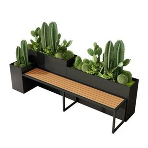 Tabouret de jardin rectangulaire rustique en fer, siège de <span class=keywords><strong>balcon</strong></span> et <span class=keywords><strong>jardinière</strong></span> pour la maison et le restaurant - Product Image 6