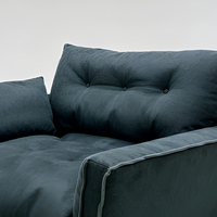 Fauteuil d'appoint moderne et minimaliste, profond et surdimensionné, en tissu capitonné avec rembourrage en éponge, idéal pour les hôtels et les hôpitaux