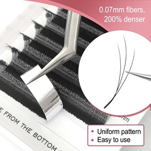 Extensions <span class=keywords><strong>de</strong></span> cils CoMango en forme <span class=keywords><strong>de</strong></span> W, étroites, 3D, W Spark Clover, cils pré-faits en éventail, faux cils en vison, maquillage - Product Image 3