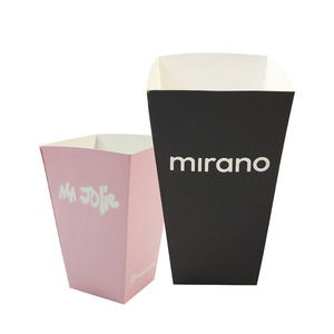 Boîte à <span class=keywords><strong>popcorn</strong></span> pliable en papier avec logo personnalisé, résistante à la graisse, jetable, pour emballage de snacks, idéale pour les cinémas et la vente en gros - Product Image 6