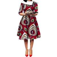Robe traditionnelle africaine en coton imprimé ciré Robe Batik JAVA Robe africaine Dashiki Robe décontractée